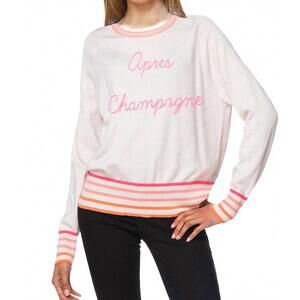 NEW GOLDEN SUN cotton crew striped sweater in calico | après champagne